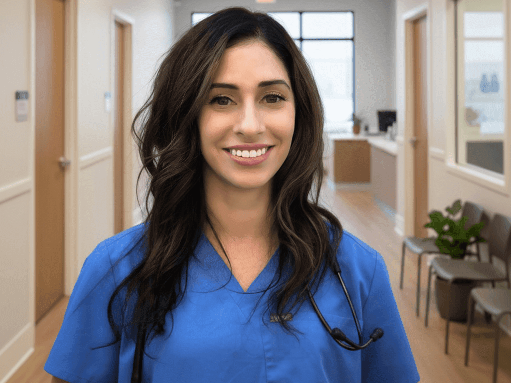 Dr. Amelia Khan with doodle